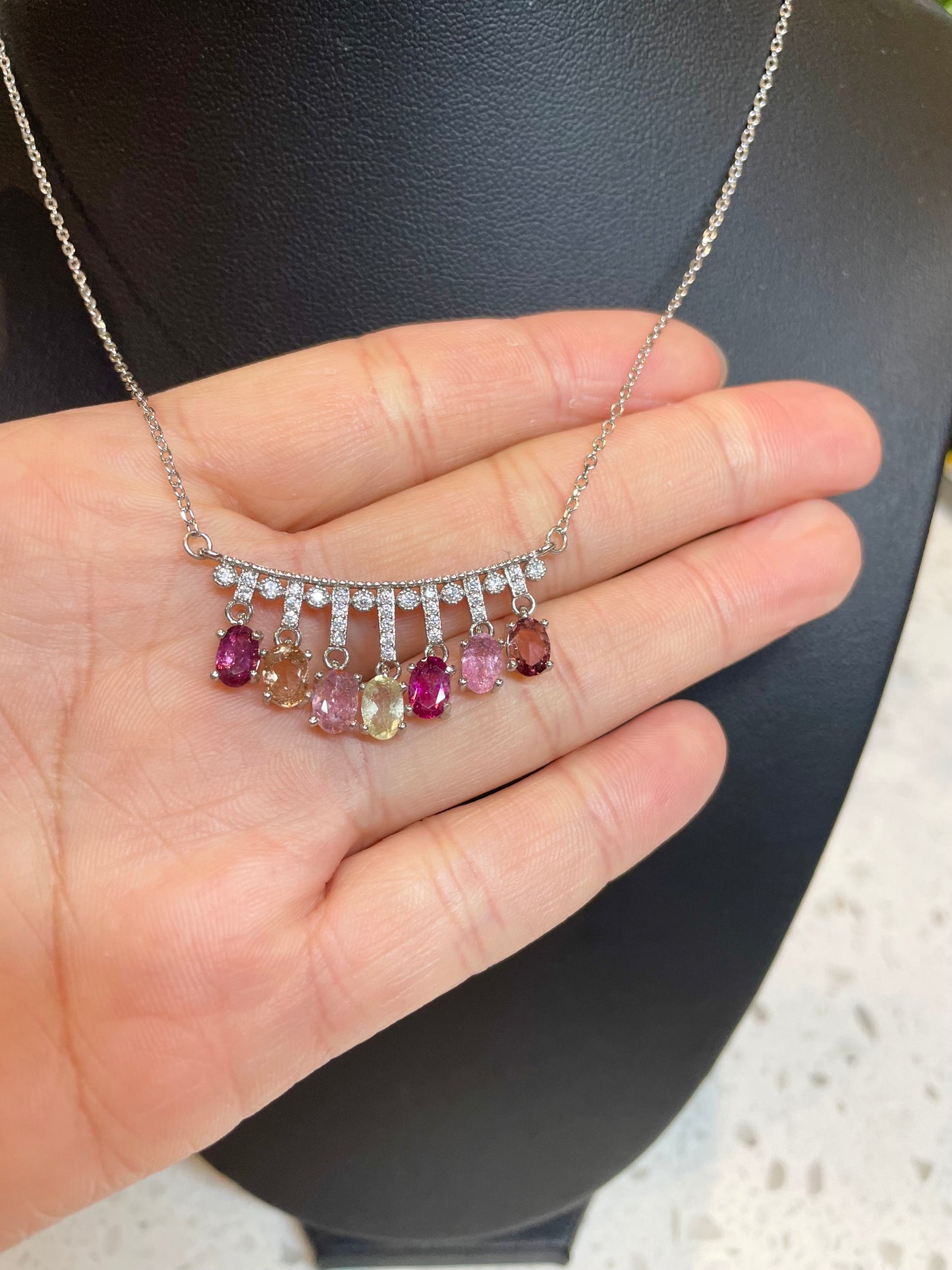 Multicolored Sapphire Necklace